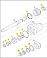 Komplet siłownika zmiany biegów, Pavarų perjungimo cilindro komplektas, Sada převodového válce, Komplettsatz für das Getriebeventil, Complete gear shift actuator set